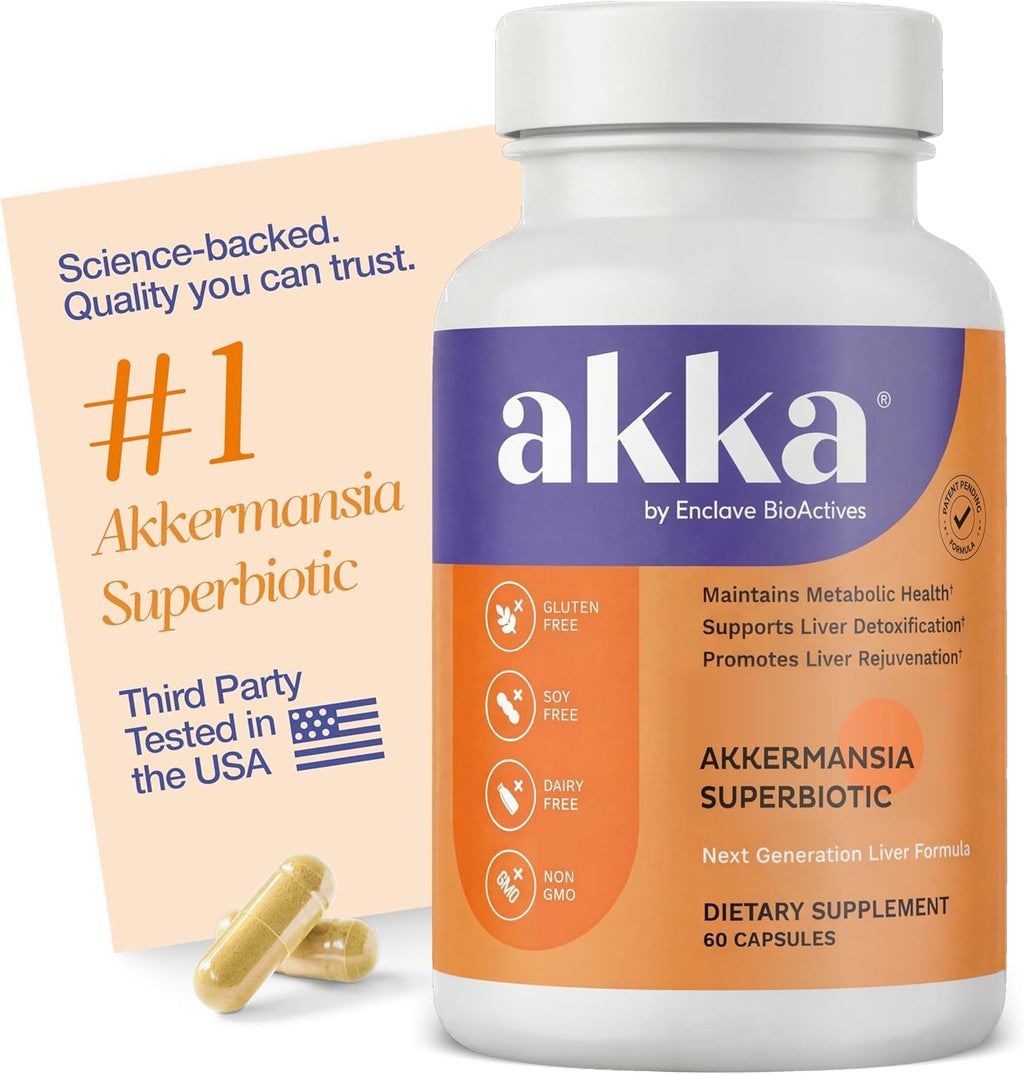 akka by Enclave BioActives| Akkermansia + Botanical Ingredients| Dietary Supplement · 60 Capsules