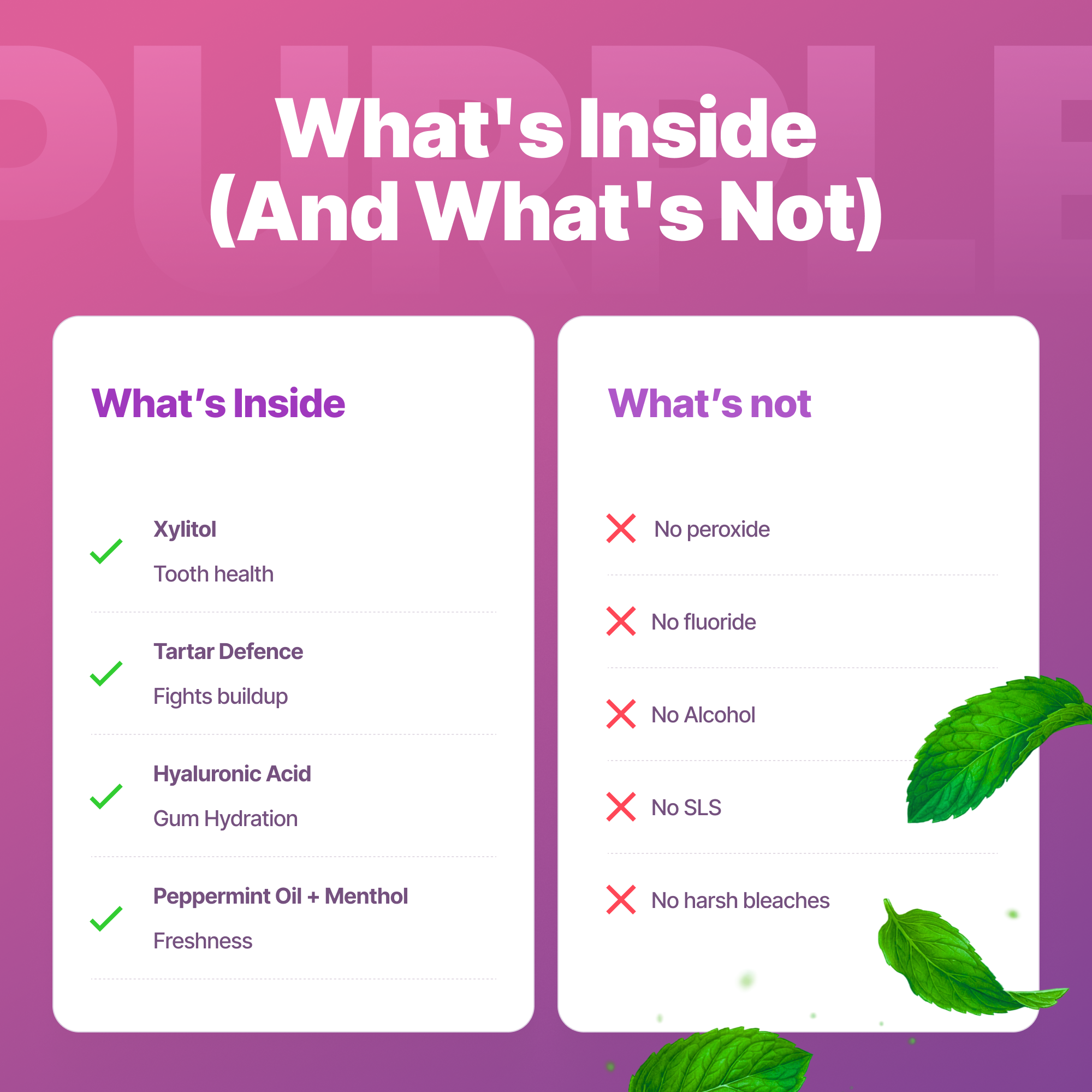 DR.DENT Purple Mouthwash‑Fresh Mint