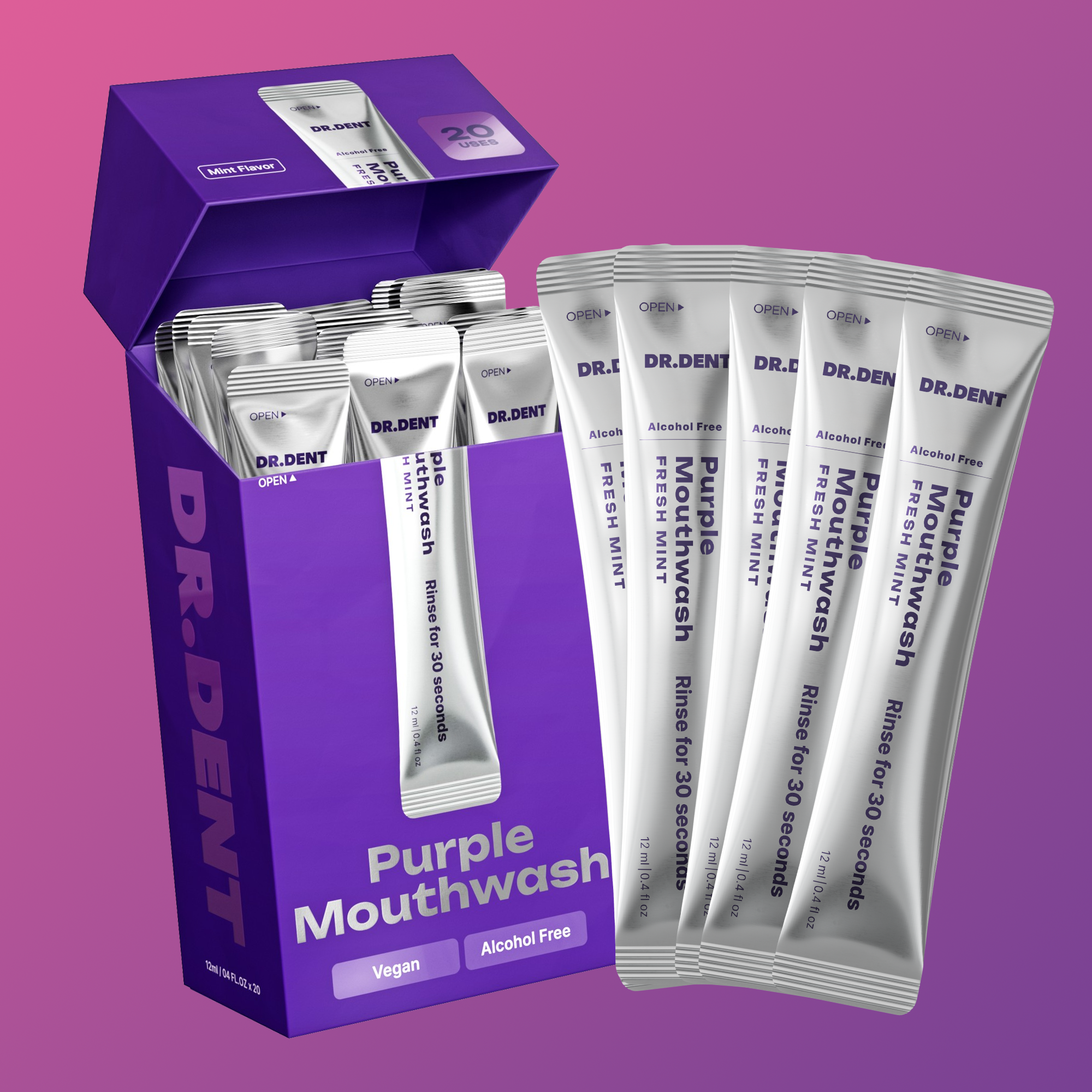 DR.DENT Purple Mouthwash‑Fresh Mint